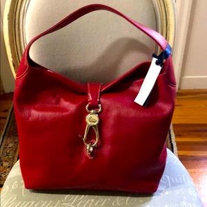 Dooney and Bourke logo lock shoulder bag